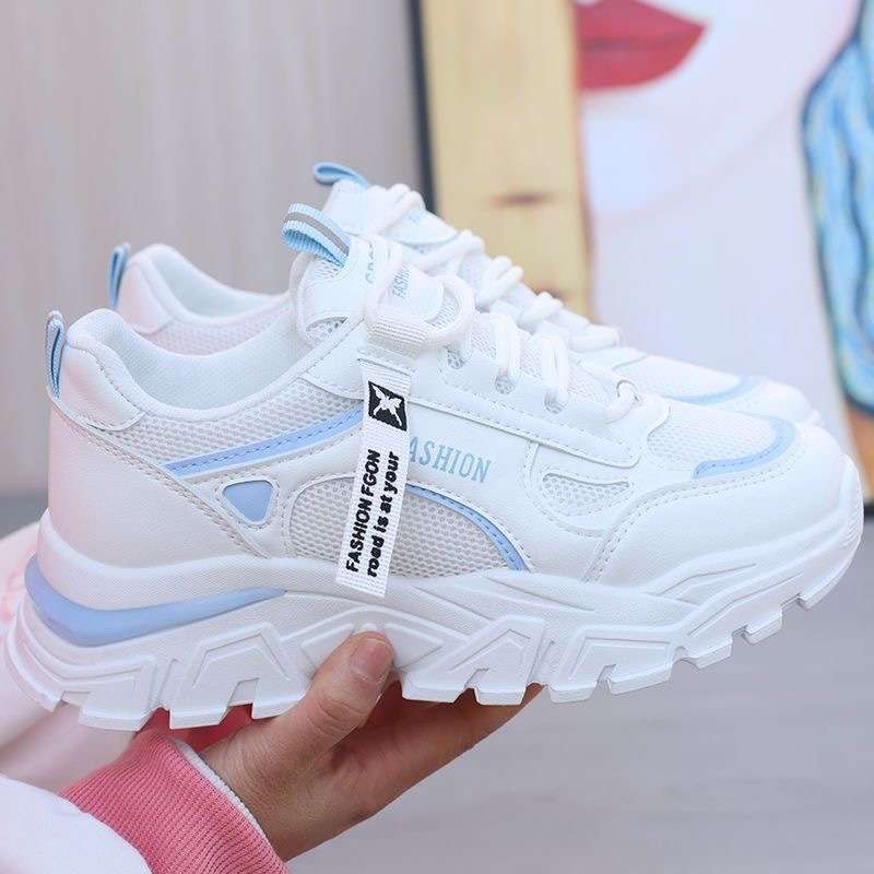 Zapatos de papá zapatos de mujer súper calientes zapatos de mujer de todo fósforo nuevos zapatos casuales de suela gruesa de primavera y verano 2025