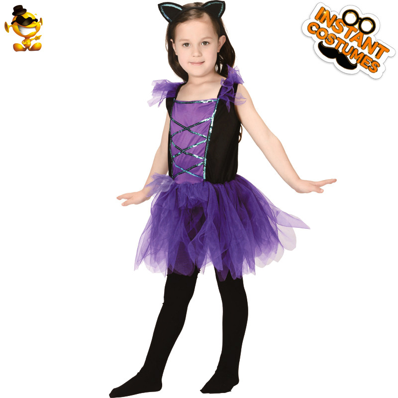 Girls Halloween Cute Ballet Cat Cosplay Dance Skirt Party Cat Stage Costume Masquerade