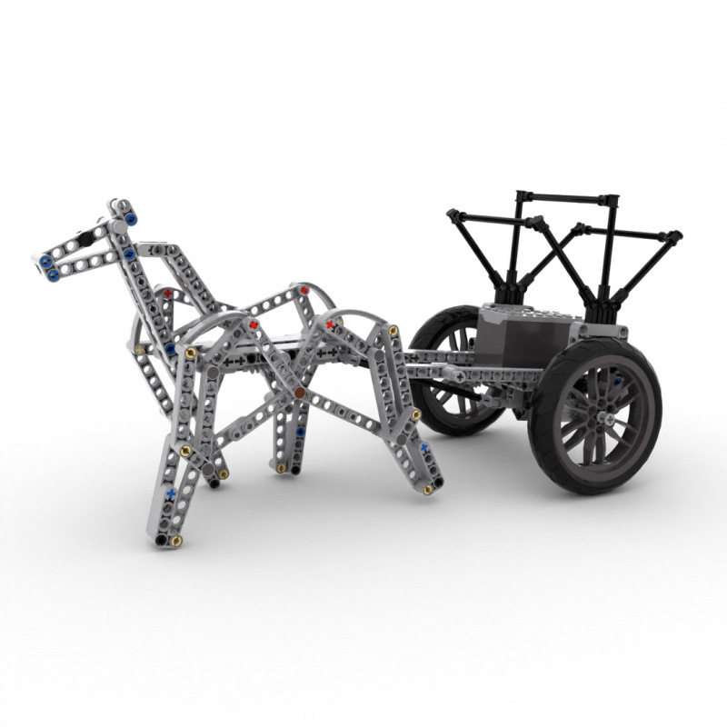 Little Engineer Domestic Building Block Technology DIY Mechanical Model Assembly Rowing Robot Moc Set Rechargeable Version