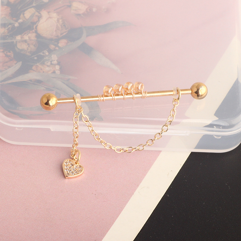Stainless Steel Industrial Ear Long Rod Body Piercing Ear Bone Nail Export Jewelry detail image 27