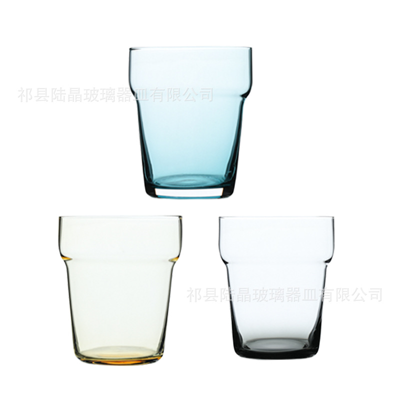 Ins vidrio de color primario vidrio laminado whisky taza de cerveza color taza de hogar sala de estar taza de jugo taza de beber
