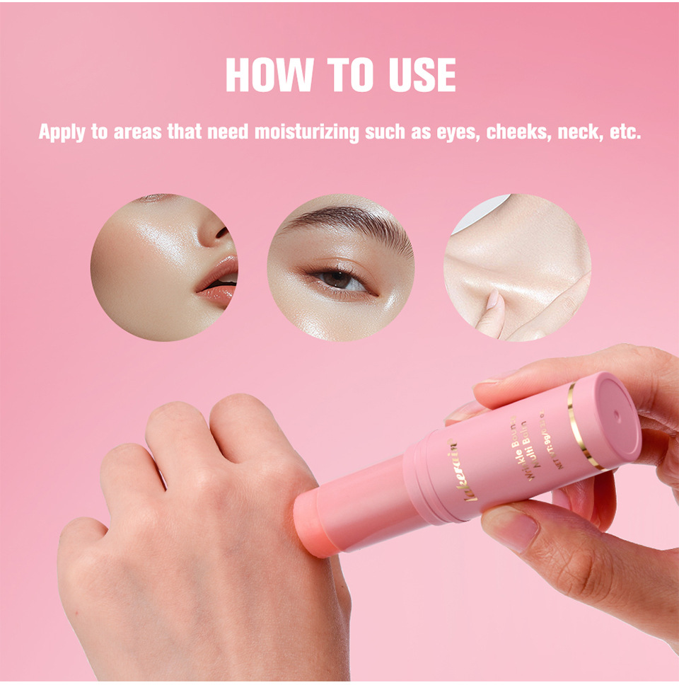 Lakerain Rosa Lippenbalsam Multi-Balm Feuchtigkeitsspendend mit Faltenreduzierung und Feinen Linien Reduzierung – Detail 6