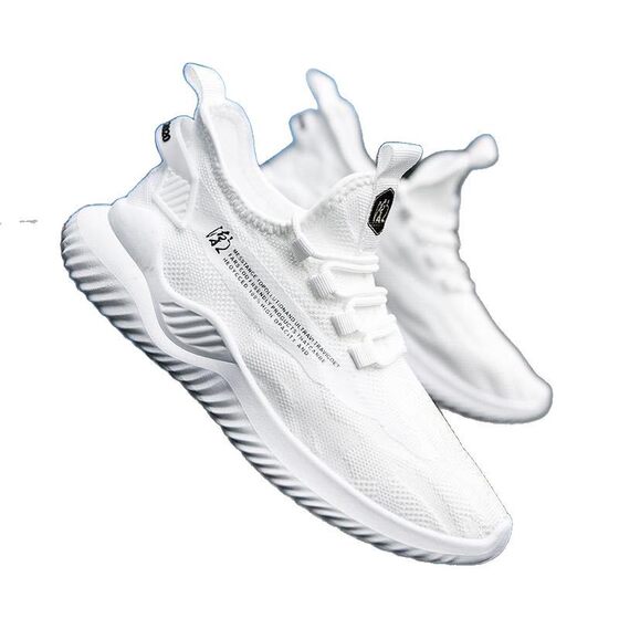 Foreign trade wholesale sneaker men's 2025 new summer breathable mesh fly woven casual non-slip soft bottom sneaker