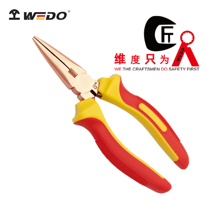 维度工具 防爆绝缘工具 铍青铜防爆绝缘注塑尖嘴钳 耐压1000V