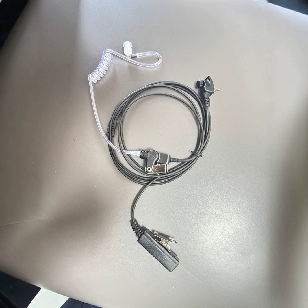 (2개) MTH800 워키 토키 에어 아일랜드 튜브 이어 후크 헤드셋 모토로라 MTP850 핸드 헬드 워키 토키 2.5M 호환