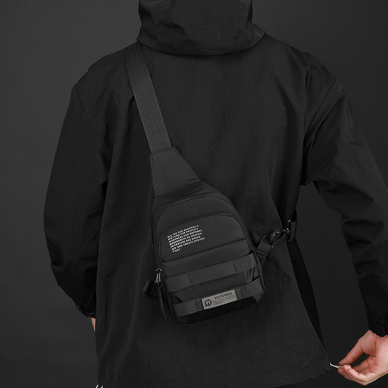 WEPOWER nuevo bolso de hombro resistente al desgaste para negocios de cercanías, bolso de pecho resistente al agua para viajes de ocio para hombres, portátil