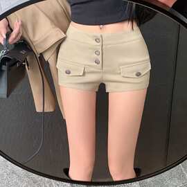 辣妹工装短裤y2k夜店包臀低腰设计感显瘦超短裤百搭女团牛仔热裤