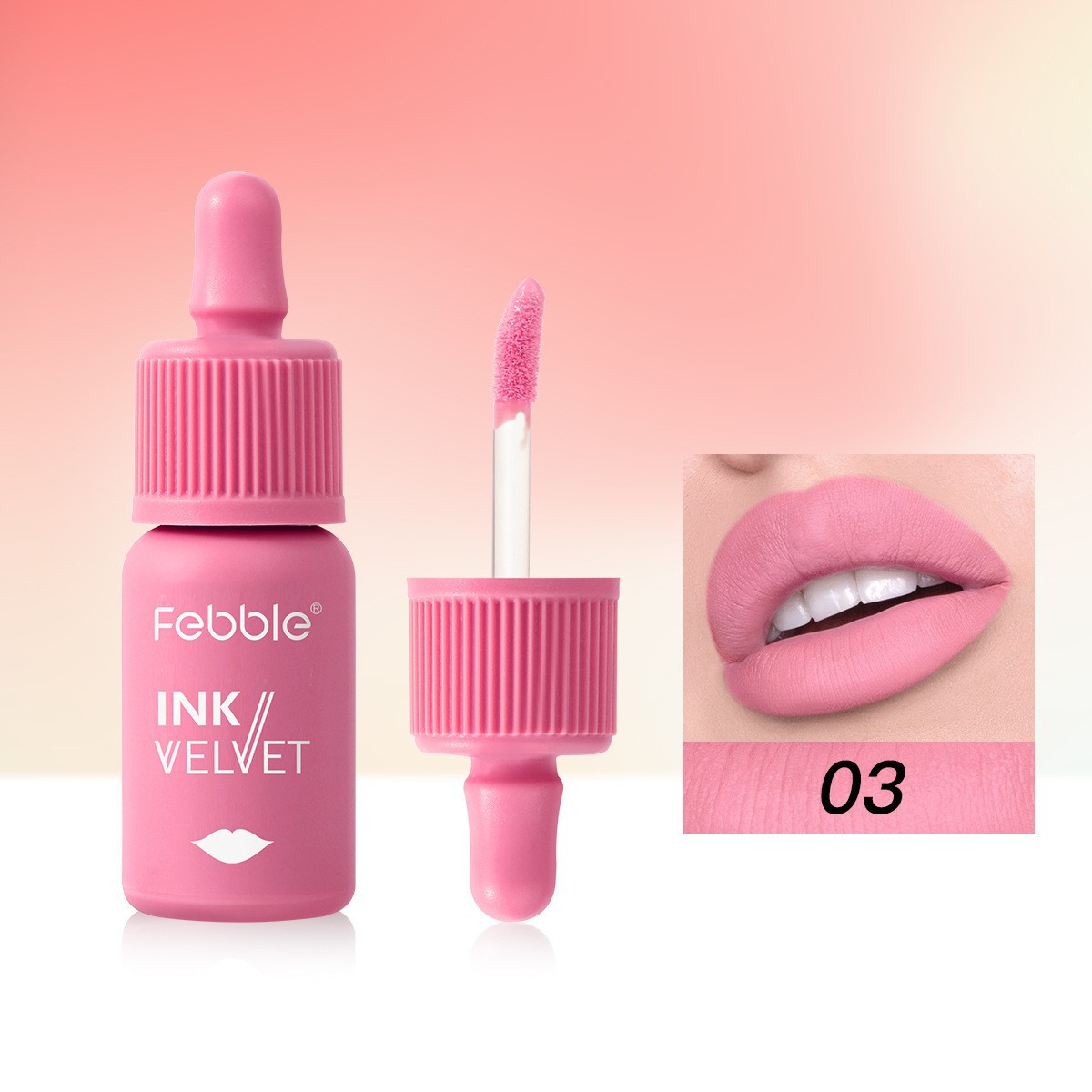 USHAS Lápiz Labial Líquido Mate Popular en Europa y América, Brillo Labial Antiadherente, Resistente al Agua, lg2518a