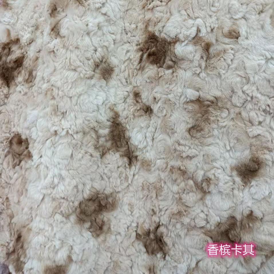 1000 gramos de cabello de conejo en relieve ropa zapatillas tela flor de cepillo de color gradiente ropa bolsas zapatos peluche largo