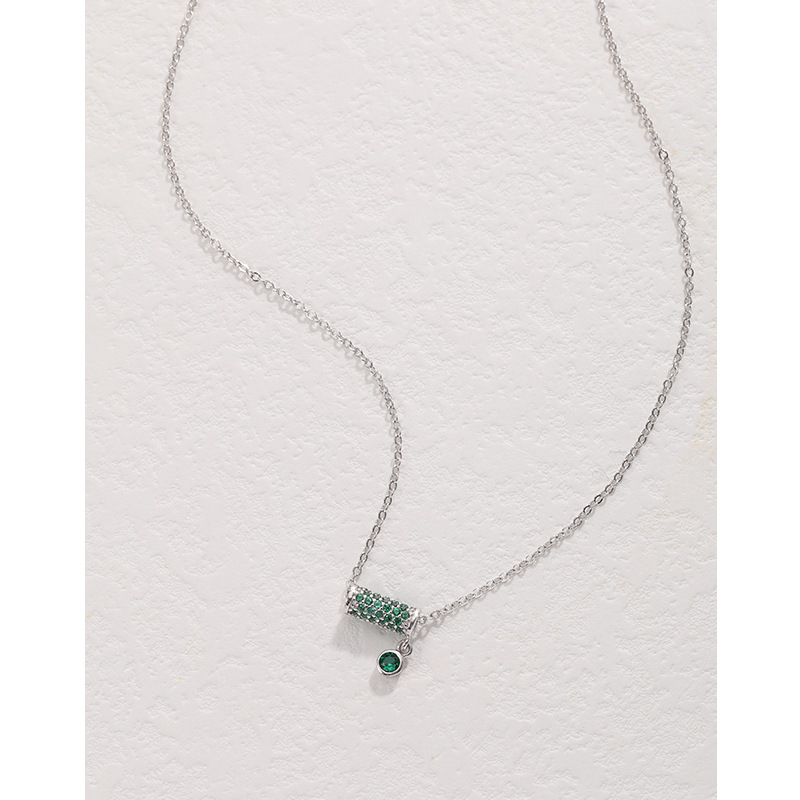 Conjunto de cadena diamante verde
