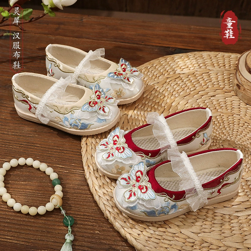 Hanfu вышитая обувь обувь для девочек в этническом стиле