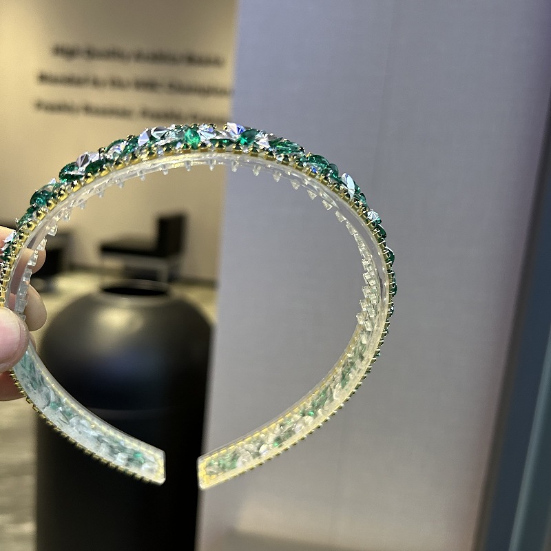 120g Weight Hair Band Hair Accessories Type 1 Piece Quantity Holiday, Daily Occasion Crystal Material Geometric Pattern All Seasons Season Women's Gender Vintage Style, Simple Style Style Vintage Style Simple Style Women's Geometric Crystal Hair Band 25