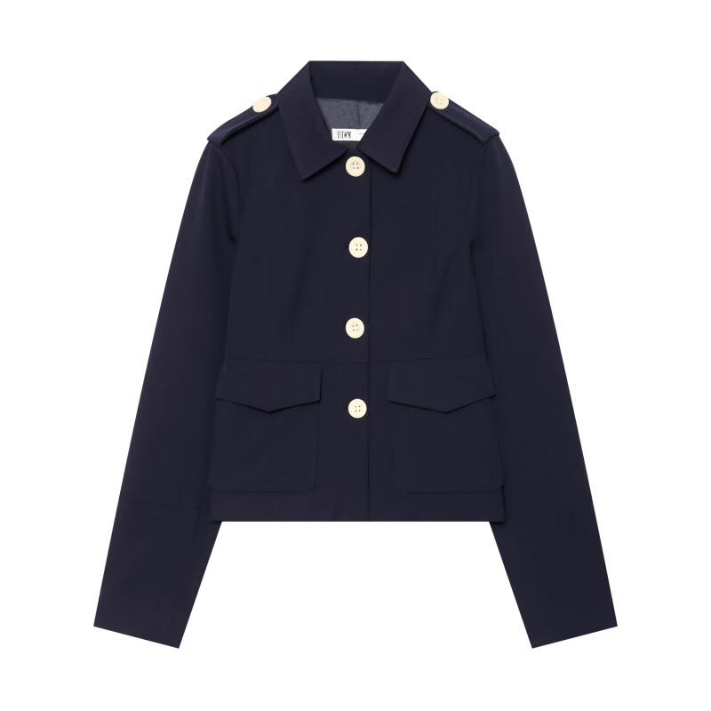 PB&ZA European and American Fashion Women's Clothing 2026 Autumn Commuting Contrast Color Button Pocket Blazer Jacket 4840700