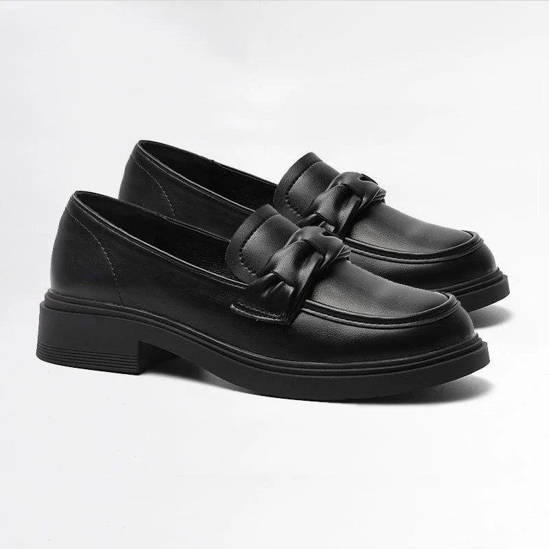 Le Fu обувь женский 2023 новый осенний педаль в британском стиле Мэри Джин маленькие кожаные туфли на французском каблуке 95533