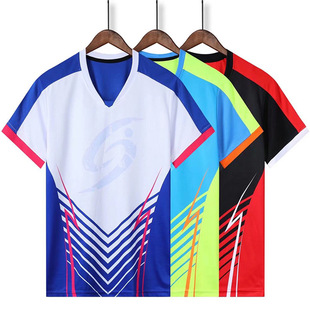 Men's and women's table tennis sets, men's and women's same style short-sleeved table tennis tennis competition training sports uniforms printed