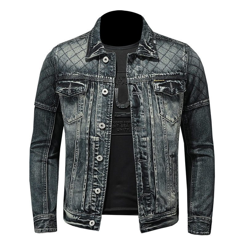 European-style Four-season High-quality Casual Retro Washed Jacket For Men, Large Size Denim Coat H06203_mkmklike.com