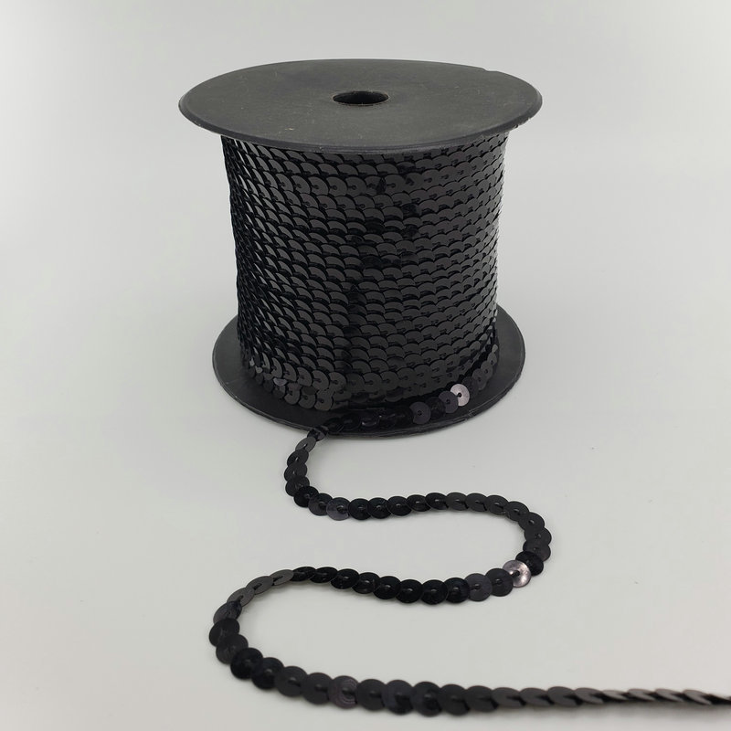 6mm 플랫 연결 조각(90m/롤) 검정색 1010