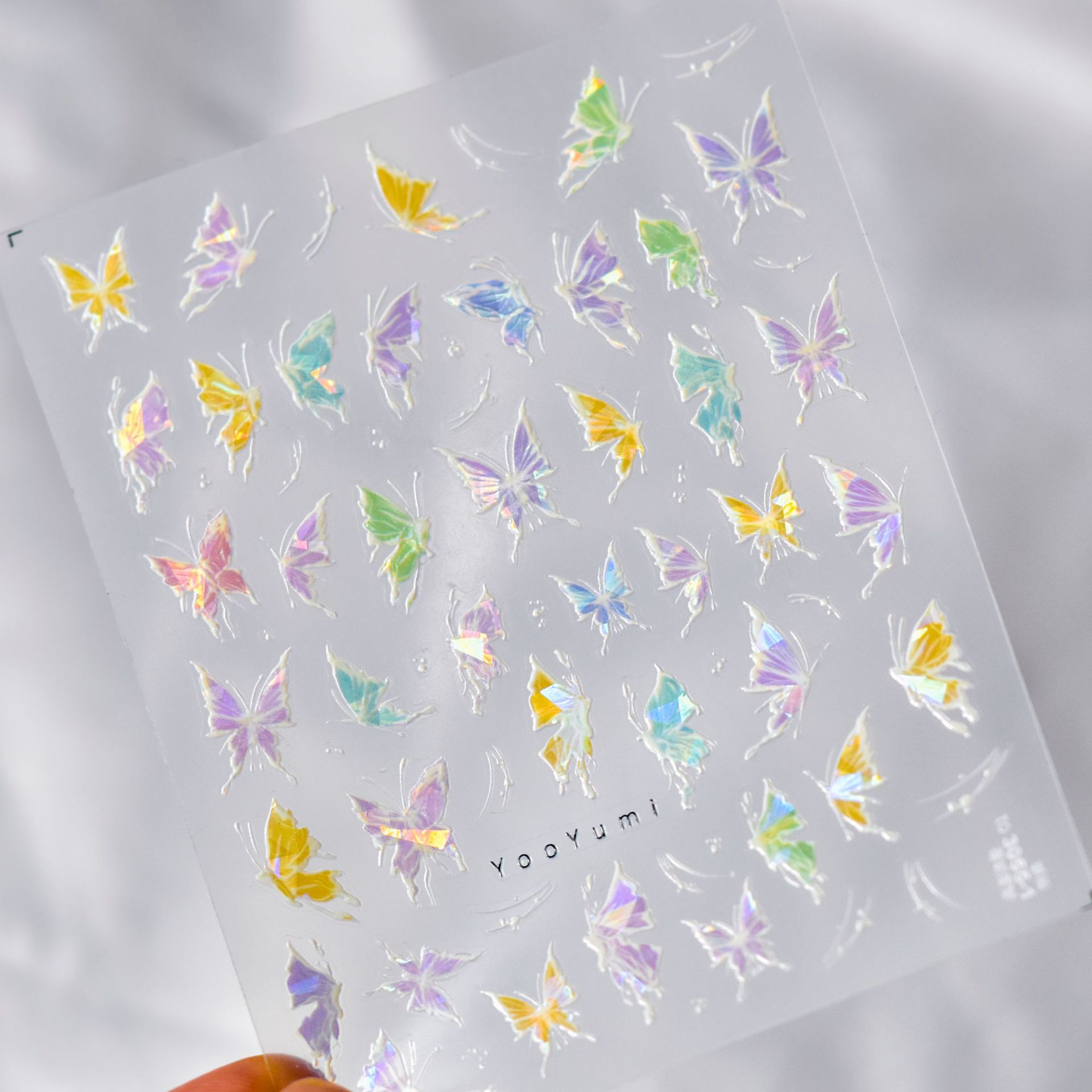 Tomoni Shell luz 3041 Dudu cooperativa adhesivo japonés pegatinas 5d uñas pegatina papel mariposa