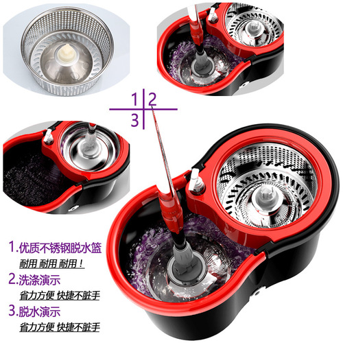 Rotary mop  new model hand-washable household mopping automatic dehydration with bucket mop mop floor cleaning