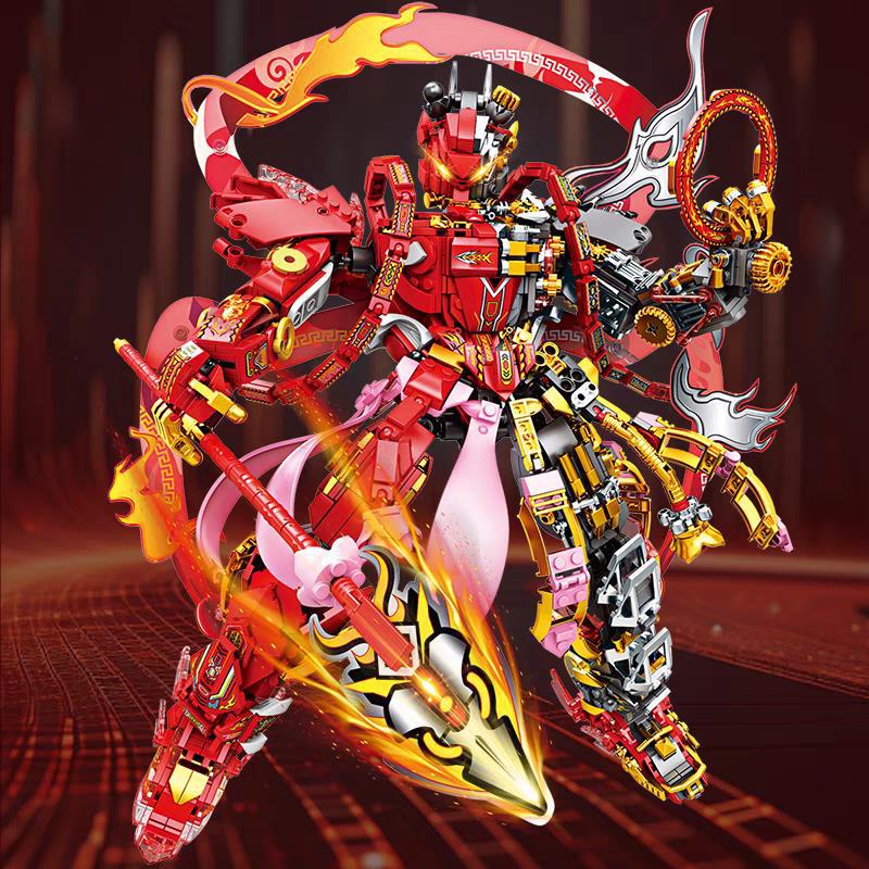 新しいネザ三王子 Ao Bing 戦闘機械ロボット少年組み立てビルディングブロックおもちゃホリデーギフト|undefined