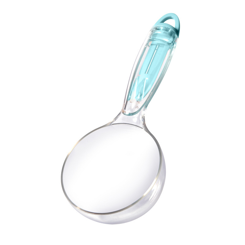 Cuchara de comida para mascotas con clip de sellado, pala de alimentación antideslizante, medidor general de comida para gatos y perros, cuchara cuantitativa, suministro directo de fábrica