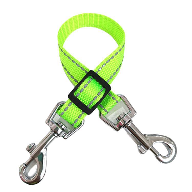En stock suministro de cuerda alargada para mascotas cuerda de extensión reflectante doble gancho con paquete de cuerda luminosa cuerda para mascotas resalte cinturón reflectante