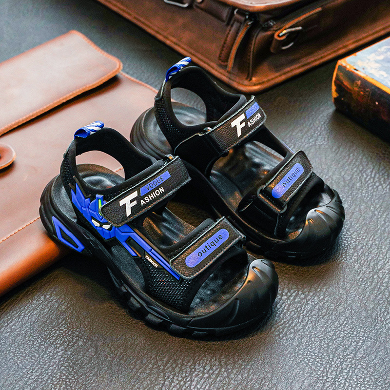 Boys' Shoes 2026 Summer New Style for Small and Medium-Sized Children, Little Boys' Beach Shoes with Velcro, Children's Closed-Toe Sandals Wholesale