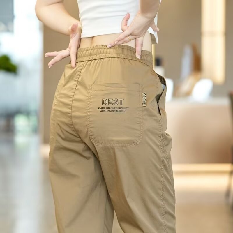 Black Ice Silk Casual Pants Men's Pants Summer Thin Leg Loose Elastic Quick-drying Sports Pants Trousers Men's Pants Black Ice Silk Casual Pants Men's Pants Summer Thin Leg Loose Elastic Quick-drying Sports Pants Trousers Men's Pants