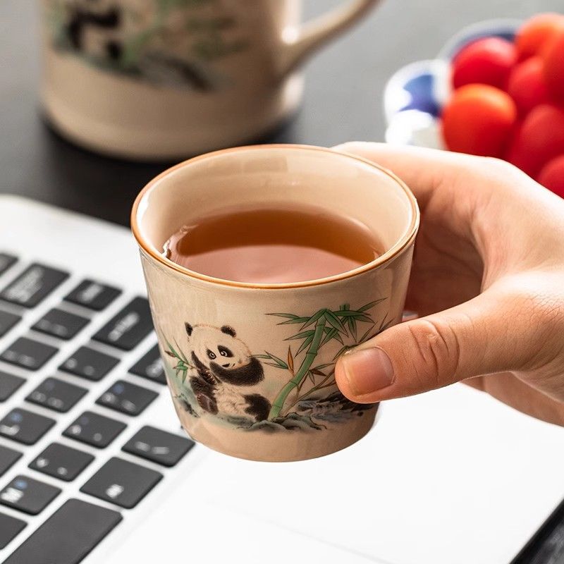 复古小暖壶家用带盖泡茶壶茶杯办公室大容量创意陶瓷焖茶杯礼盒装|undefined