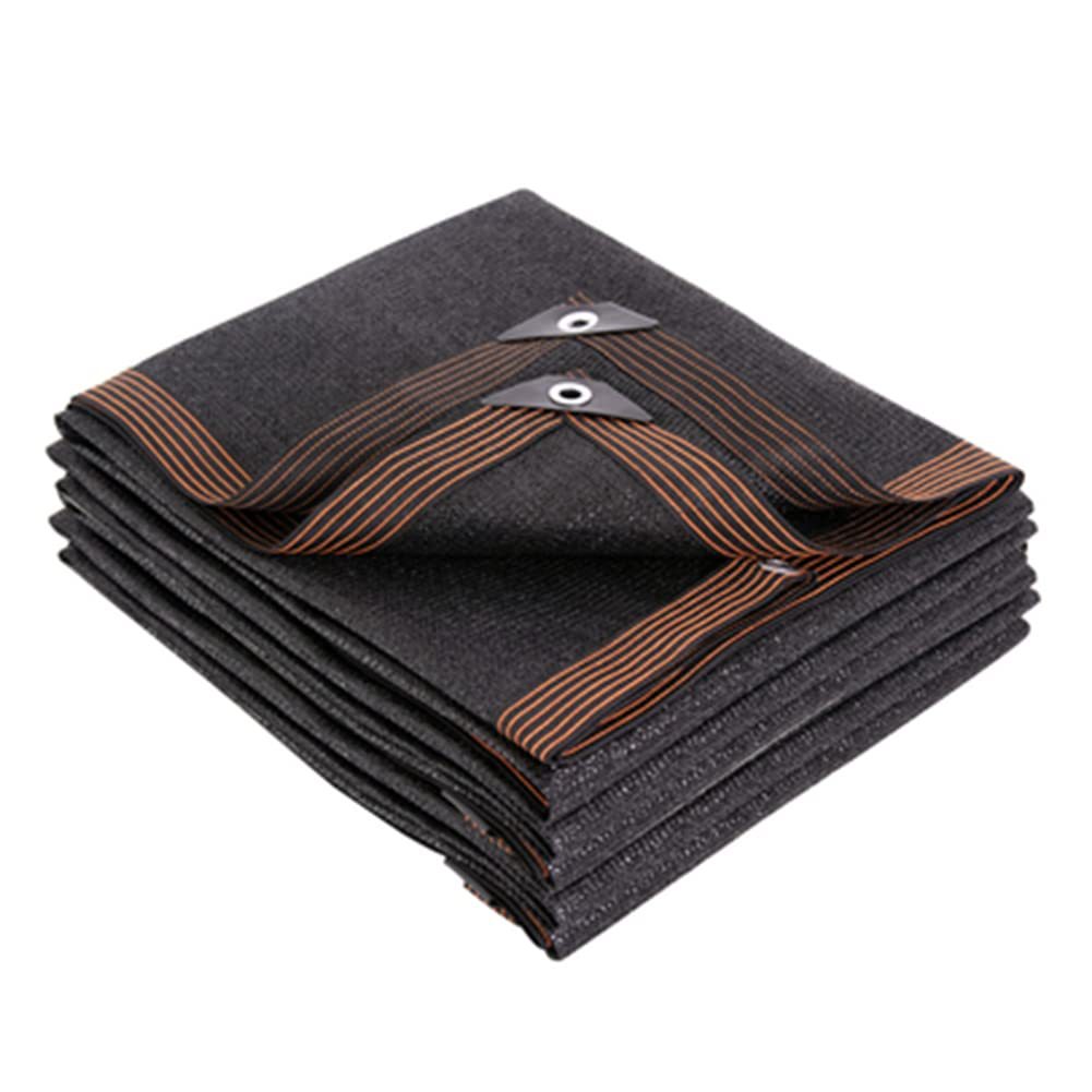 黑色遮光布耐用网眼防水布带索环抗花园遮阳网遮阳防冻凉亭温室植