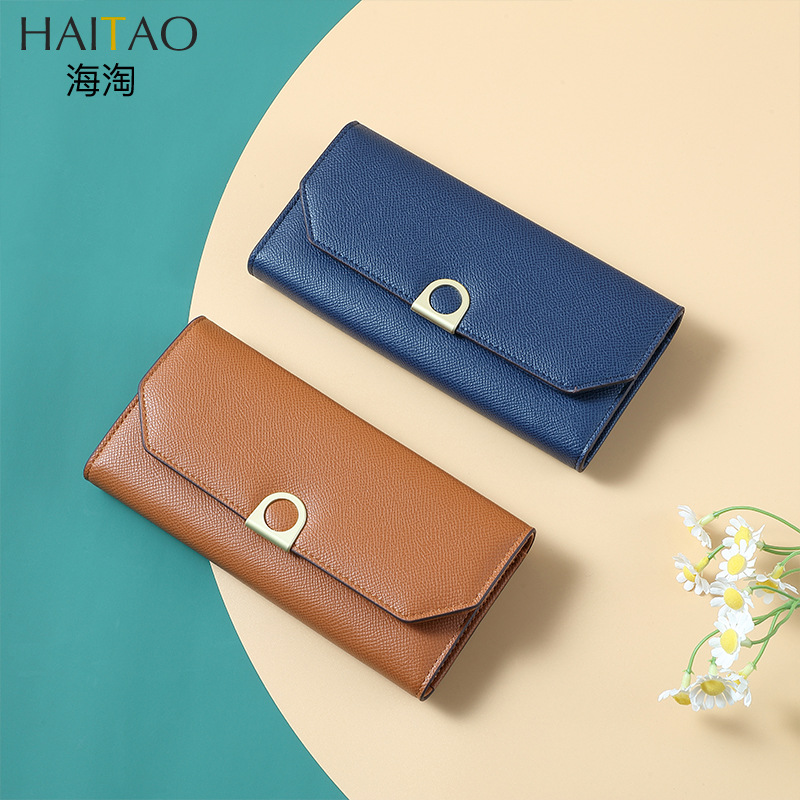 Cartera de mujer de moda billetera de mujer billetera tríptica nueva Tarjeta larga multi-Tarjeta titular monedero bolsa de plata