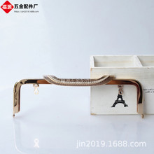 25cm方形光面镶钻盖头无孔螺丝口金 箱包五金DIY手袋夹