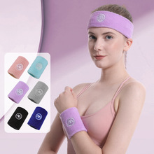 运动护腕毛巾头带吸汗手腕套快干透气涤纶头巾尼龙发带健身运动