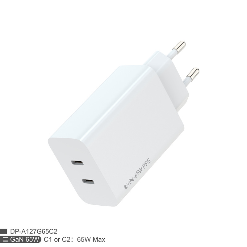 DPL power adapter is suitable for mobile phone notebook fast charging European gauge 65w PD double C port gallium nitride charger DPL power adapter is suitable for mobile phone notebook fast charging European gauge 65w PD double C port gallium nitride charger