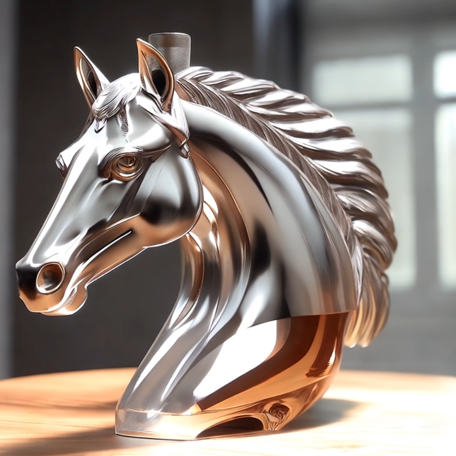 Decantador de Whisky con Forma de Cabeza de Caballo de Vidrio para Vino y Whisky image 1