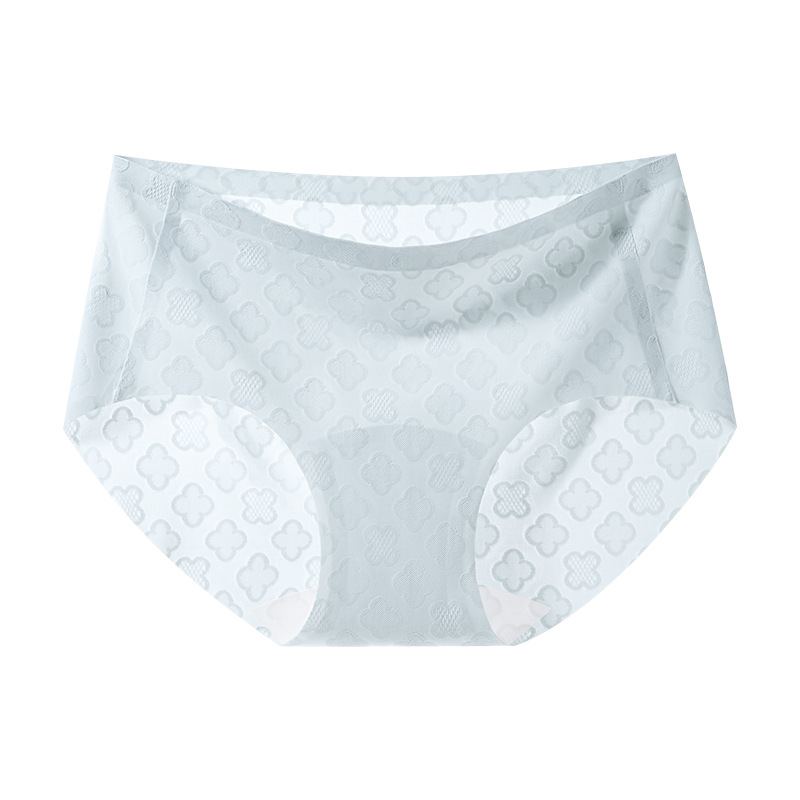 Bragas de seda de hielo sin costuras Yoga entrepierna antibacteriana entrepierna de algodón puro rango largo cintura media pantalones cortos triangulares finos de verano para niñas