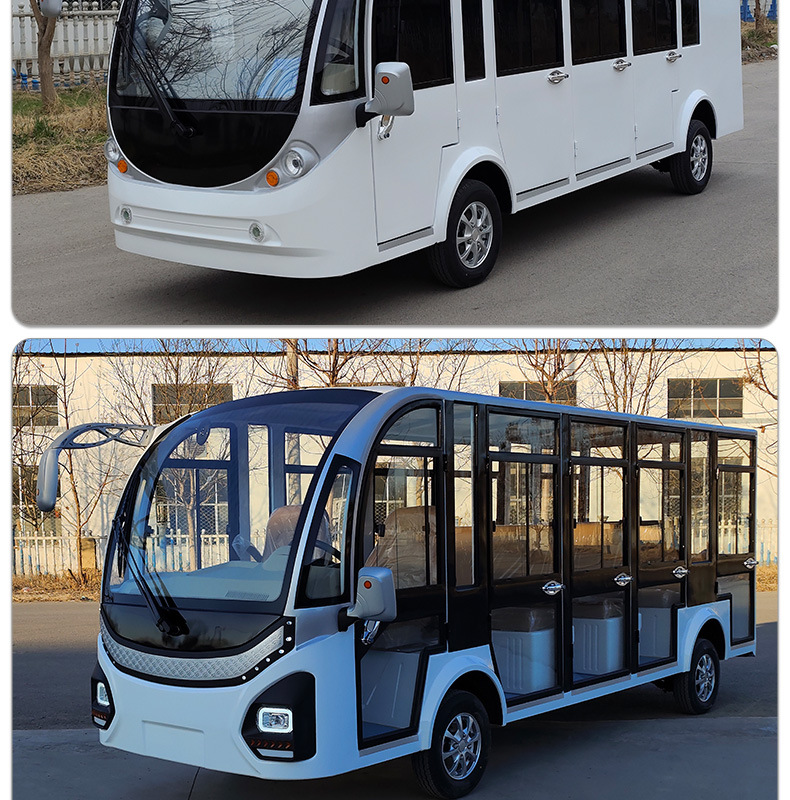 Cross-Border Export of 14-Seater Enclosed Electric Sightseeing Vehicles Directly Supplied by Manufacturers for Use in Tourist Areas, Hotels, Real Estate Properties, and Campus Shuttles