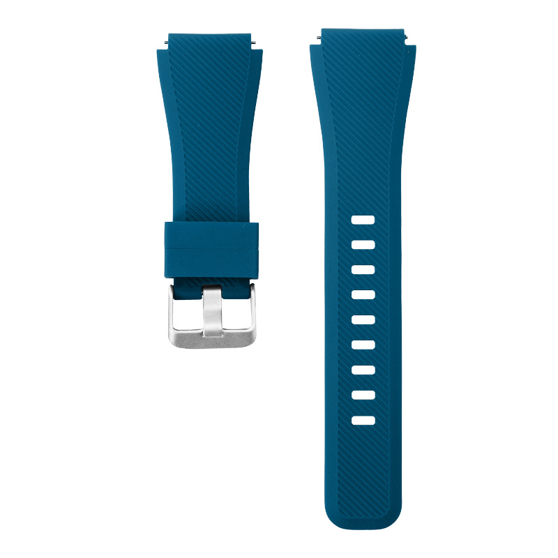 Compatible with Samsung S3 twill silicone strap 20/22mm, quick-release lugs, official same single-color silicone strap from Huawei undefined