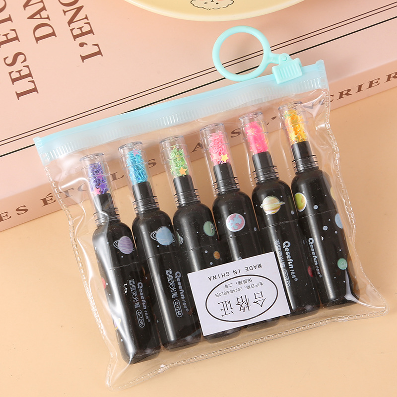 Mini resaltador súper lindo, dibujo de dibujos animados de estudiante, marcador de pintura, punto clave del fabricante al por mayor