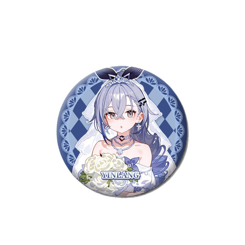 【同人授权】崩坏星穹铁道花嫁系列徽章吧唧同人马口铁胸针收藏谷|undefined