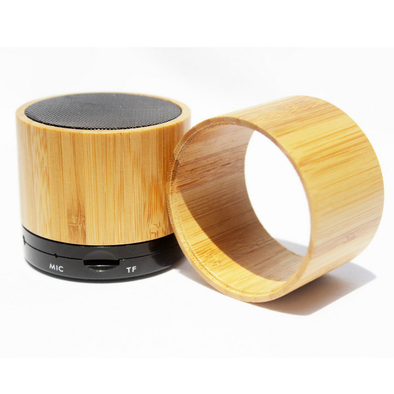 Fábrica directa S10 altavoces Bluetooth de madera ecológicos mini bambú tarjeta inalámbrica subwoofer sonido 1