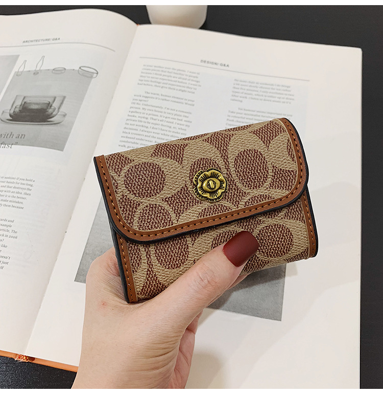 Card bag small wallet female 2021 new mini simple large capacity short card bag wholesalepicture14