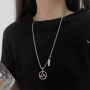 小众男女镂空字母毛衣链