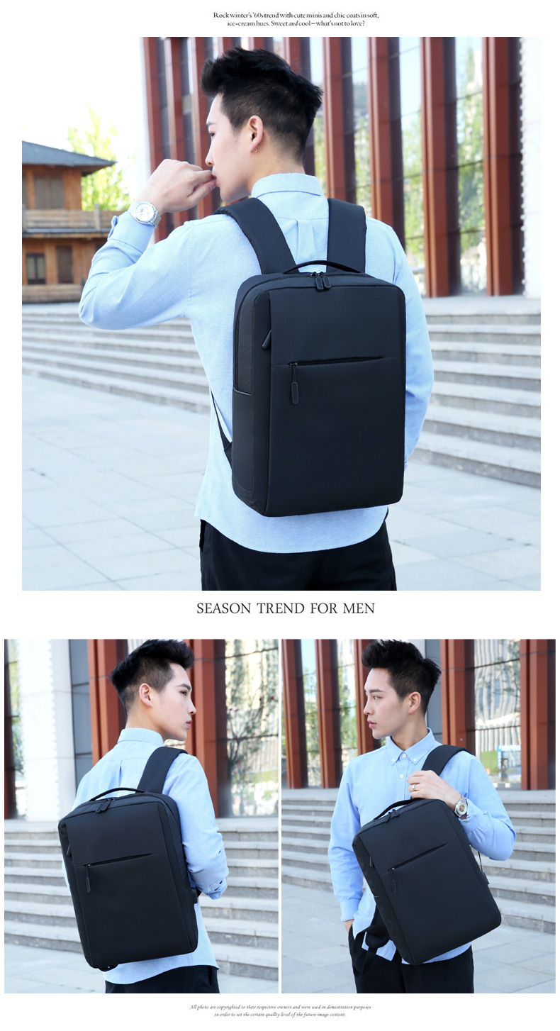 2022 New Style fashionable and personalized backpack, large-capacity casual solid color backpack, business commuting nylon computer schoolbag undefined
