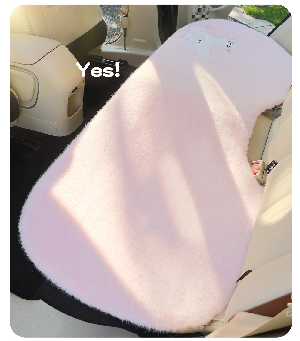 Car Seat Cushion Autumn and Winter Stuffed Warm Thickened Neutral Car Seat Cushion Three-Piece Set Winter Butt Cushion Cartoon