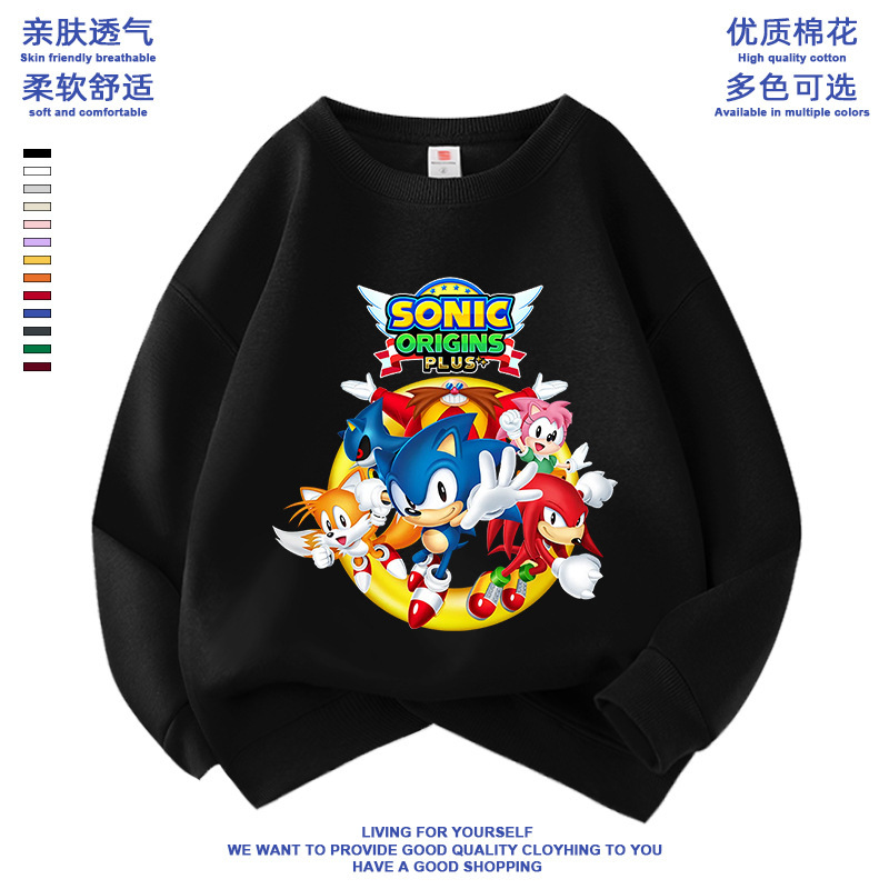 Sonic the Hedgehog Super Sonic Super Sonic Mouse Boys and Girls Children's Clothes Crewneck Sweatshirt Fashion Trendy Cool Sonic the Hedgehog Super Sonic Super Sonic Mouse Boys and Girls Children's Clothes Crewneck Sweatshirt Fashion Trendy Cool