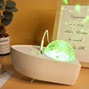 Amazon remote control Nightlight Bedside Bluetooth music led laser Voice control children Boat starry sky Projection lamp