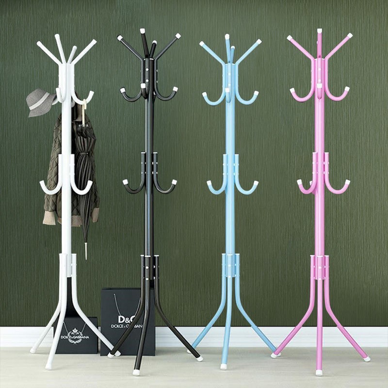 [Bold thickening]Simplicity household bedroom Economic type Clothes rack to ground Clothes hanger simple and easy Package shelf Coat rack