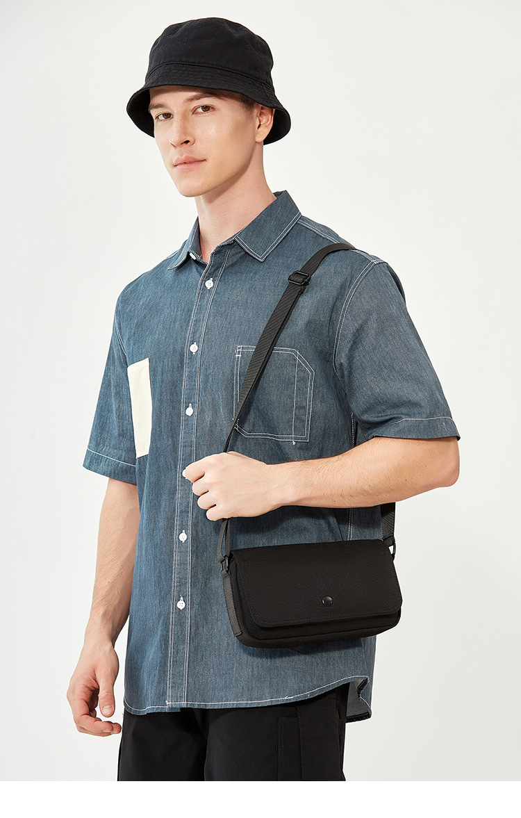 Stylish Crossbody Messenger Bag For Men Simple Solid Casual Design_voghion.com
