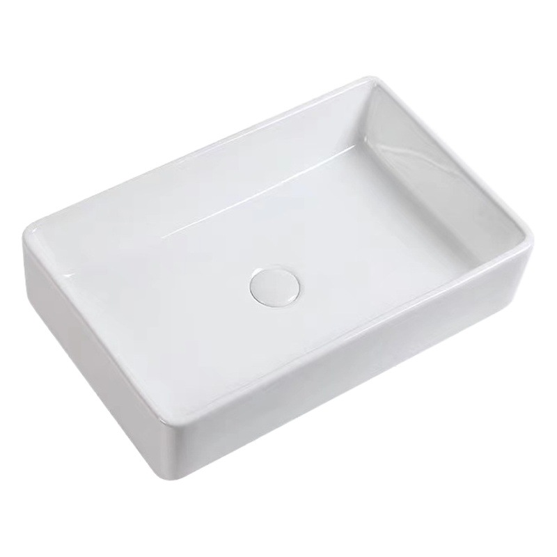 Profundo cuadrado balcón Cuenca Superior lavabo de gran tamaño sola cuenca a prueba de salpicaduras de agua baño lavabo de cerámica lavabo